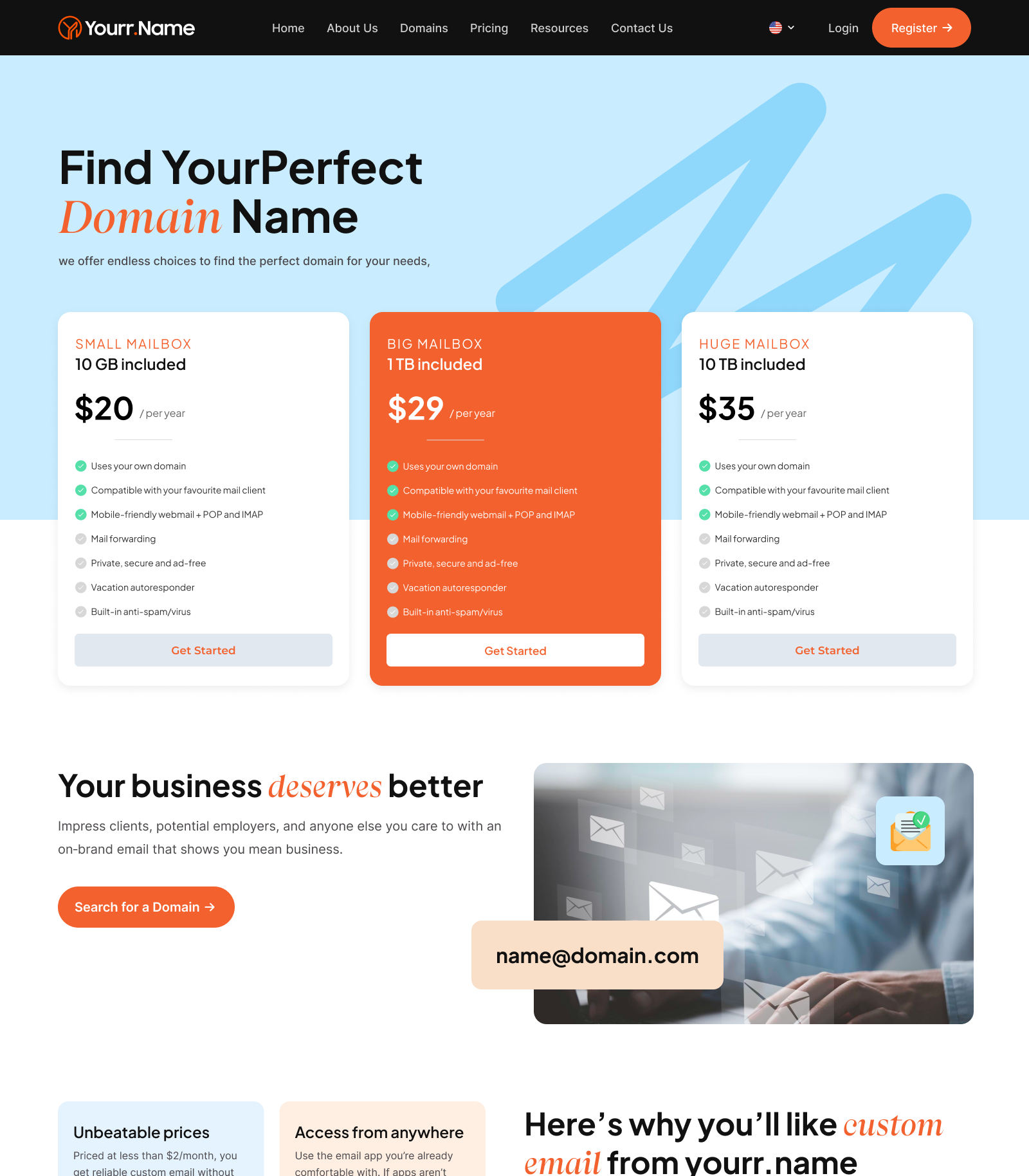 How to buy custom email